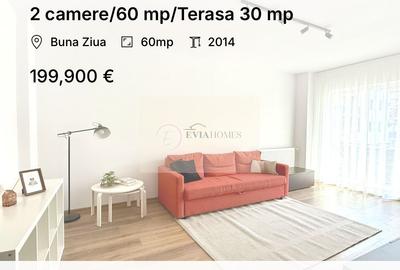 Apartament cu 2 camere semidecomandat, mobilat în Bună Ziua