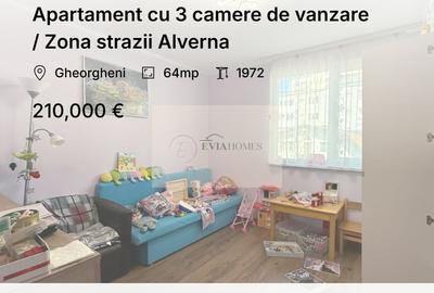 Apartament cu 3 camere semidecomandat, mobilat în Gheorgheni