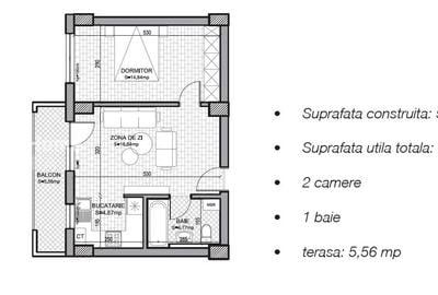 Apartament 2 camere 46 mp | Baneasa | Bloc nou | Mobilat si utilat | - 8