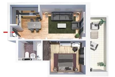 Apartament cu 2 camere, etajul 1/8, zona Tatarasi - 7