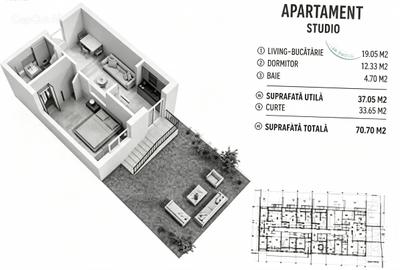 Apartament 2 camere/curte proprie de 34 mp/Metrou Dimitrie Leonida - 10