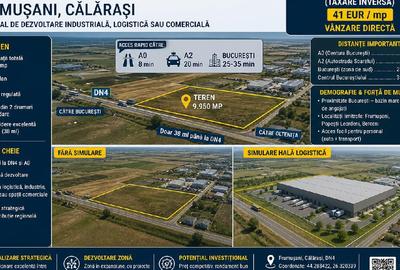 Teren Construcții intravilan de 9950 mp, în Frumușani