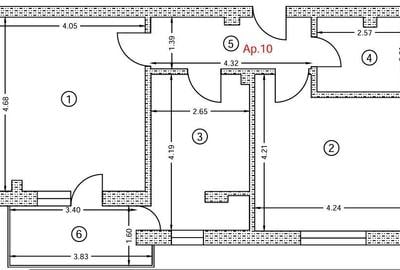 Apartament cu 2 camere decomandat în Central
