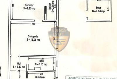 3 camere Tomis Nord 50mp balcon, boxa 5mp, etaj 2 gaze pe scara, incadrat - 8