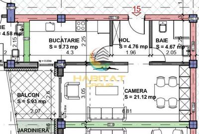 Garsoniera Mihai Bravu noua decomandata noua etaj intermediar - 13