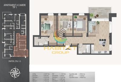 Pallady  4 camere 97 mp + terasa 12 mp 8 min. metrou N.Teclu - 2