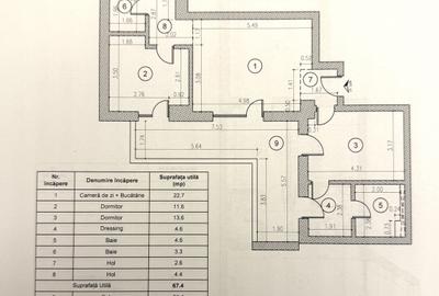 Apartament cu 3 camere decomandat în Barbu Văcărescu