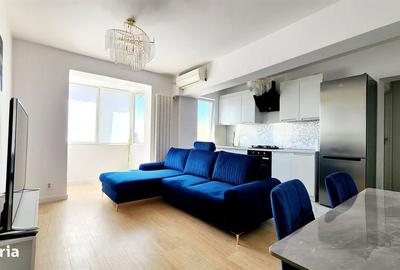 Apartament cu 3 camere semidecomandat, mobilat în Băneasa