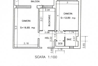 Etaj 1-Tatarasi Liceul Cuza-2 Camere 52mp - 4