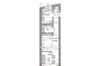 Garsonieră decomandată, cu balcon,  jaluzele electrice, la etajul 1 - 6
