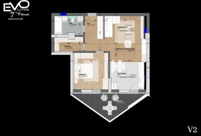 AP. 2 CAMERE | 60 MP | RĂSĂRIT | SHOPPING CITY SIBIU | Evolution Apartments - 11