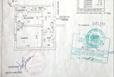 Apartament cu 2 camere decomandat în Central