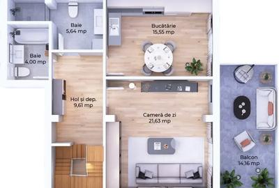 Apartament 3 camere - 2