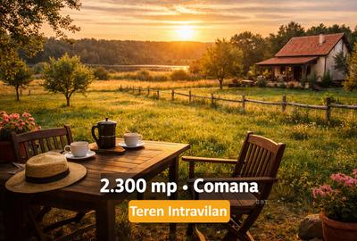 Teren intravilan Comana 2.300 mp în Comana Giurgiu, aproape de București - 1