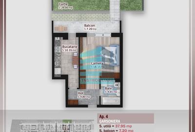 Garsoniera cu Gradina 29 Mp,Imobil P+3, Titan -Pallady,Metrou - 1