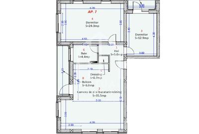 Apartament cu 3 camere, 82mp utili, etaj 1/2, 2 parcari,Selimbar - 3