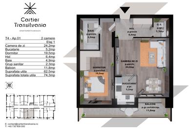 TRANSILVANIA RESIDENCE- CARTIER TRANSILVANIA, APARTAMENT 2 CAMERE - 14