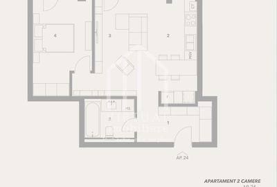 Apartament 2 camere de vanzare in Sibiu - 50.37 mp si balcon -Turnisor - 4