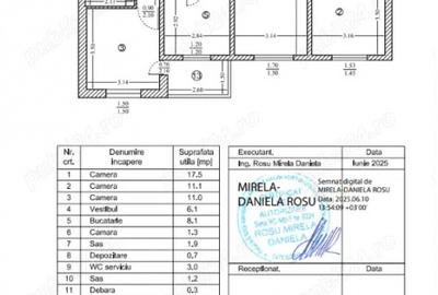 Apartament cu 3 camere semidecomandat în Berceni