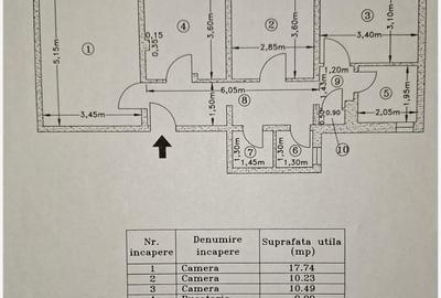 Apartament cu 3 camere decomandat, mobilat în Militari