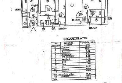 Apartament cu 3 camere semidecomandat, mobilat în Titan
