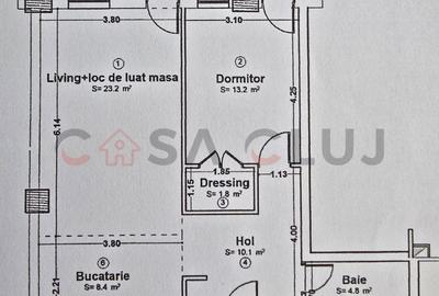 Apartament cu 2 camere semidecomandat în Mărăști