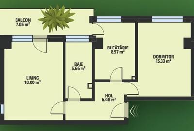 Apartament 2 camere decomandat in Tatarasi - 1