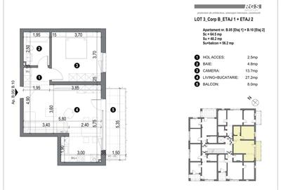 Apartament cu 2 camere, zona Freidorf - Comision 0% - 6