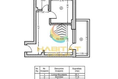 Apartament 2 Camere Open Space Sector 4 Grand Arena 44.4 Mp - 5