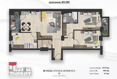 Vanzare apartament 4 camere | Bucegi 12 Central Residence – bloc nou, - 1
