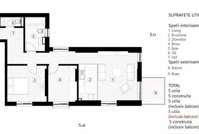 Apartament 3 camere, balcon, boxa, metrou Stefan cel Mare, bloc nou - 9
