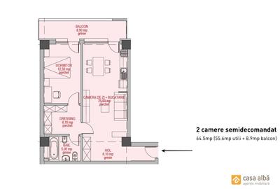 Copou - Mihail Sadoveanu, bloc nou, 2 camere spatios, modern, cu balcon - 10