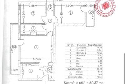 Apartament 3 camere renovat bloc reabilitat zona metrou Tudor Vladimirescu - 12