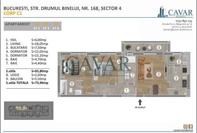 Apartament cu 3 camere decomandat, mobilat în Metalurgiei