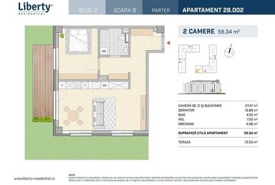 Apartament cu 2 camere semidecomandat în Semicentral
