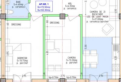 Apartament 3 camere  Etaj 1 cu lift  terasa 12mp - 3