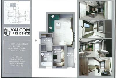 Valcom Residence Bartolomeu, Garsoniera, terasa 4.07mp,  Comision 0% - 11