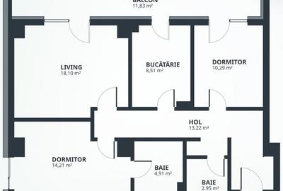 TATARASI BLOC NOU: Ap cu 3 camere + 2 Bai decomandat 156.160EUR + 21%TVA - 9