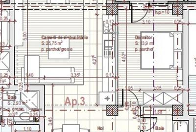 Apartament cu 2 camere semidecomandat în Florești
