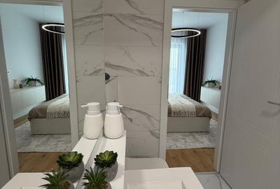 Apartament 2  Camere, 2 bai, mobilat by Delta Studio si 2 terase  13mp+23 mp - 15