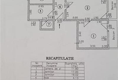 Apartament 3 camere etajul 8, bloc reabilitat, Universitate