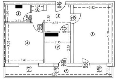 Malu Rosu,se vinde apartament decomandat doua camere pret 59000 euro. - 1