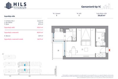 Garsoniera spatioasa  HILS Titanium FAZA 2 | Tip 1C | - 2