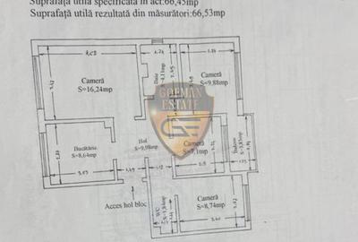 4 camere, Poarta 6, Etaj 2/4, mobilat si utilat, centrala gaz, A/C, 66.5mp, balc - 6