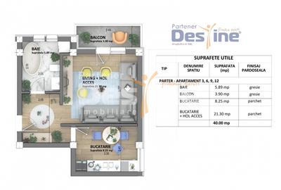 Apartamente noi Visan, COMISION 0%, predare mai 2026, pret 1.350 € + TVA - 3
