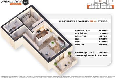 Apartament 2 camere decomandat, luminos- bloc nou- suprafata generoasa - 7