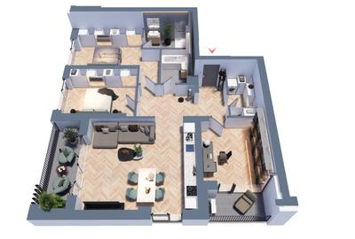 Apartament cu 4 camere decomandat în Torontalului