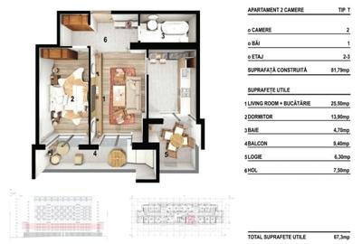 Apartament cu 2 camere decomandat în Splaiul Unirii