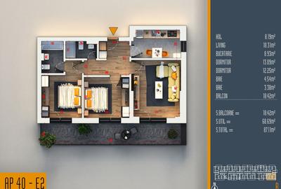 Apartament cu 3 camere decomandat în Theodor Pallady