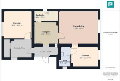 Apartament la casă cu 3 camere în Pârneava - 7